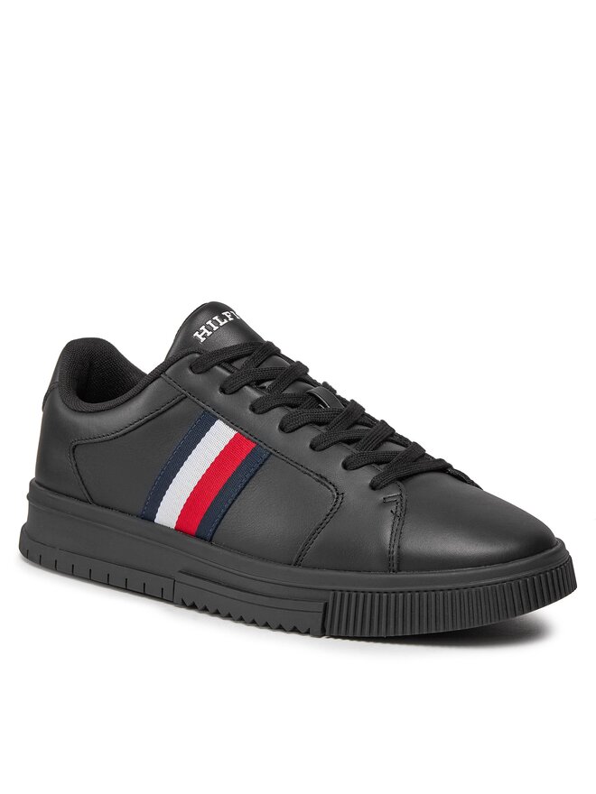 Tommy Hilfiger Αθλητικά Tommy Hilfiger Supercup Lth Stripes Ess FM0FM04895 Μαύρο