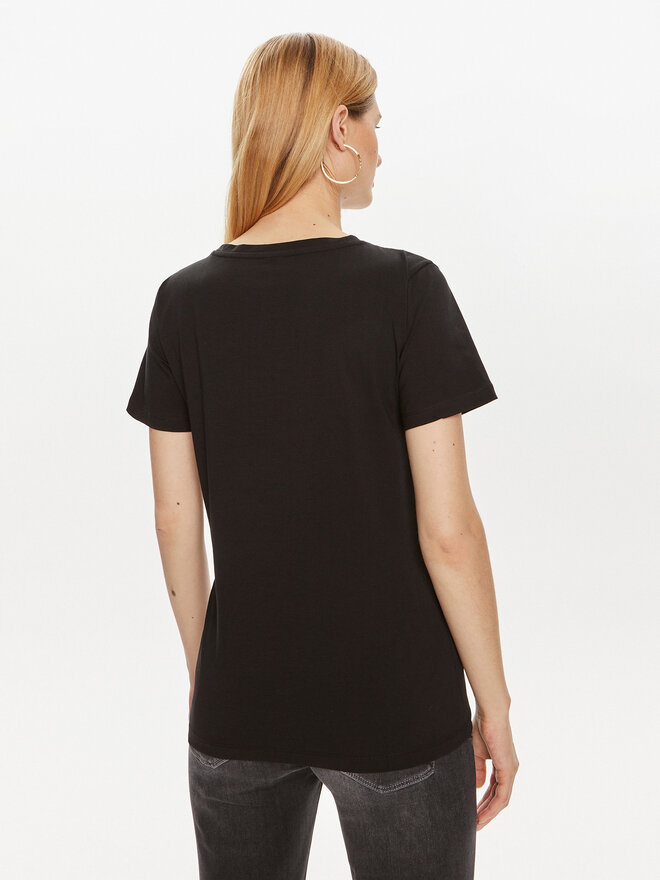 Guess Guess T-Shirt Peony V4YI15 J1314 Μαύρο Regular Fit