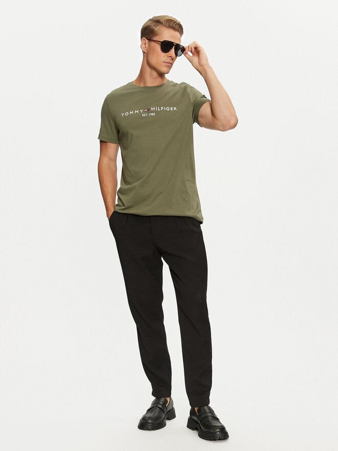 Tommy Hilfiger Tommy Hilfiger T-Shirt Logo MW0MW11797 Grün Slim Fit