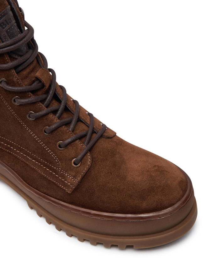 Blauer Schnürstiefeletten Blauer F4IUKA01 Braun