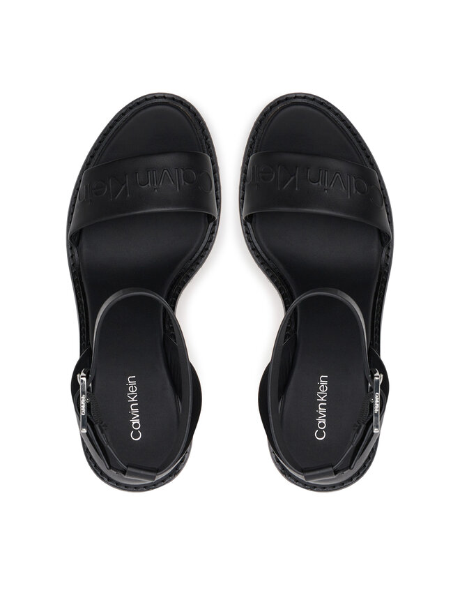 Calvin Klein Espadryle Calvin Klein Wedge Sandal 70 - He HW0HW02376 Czarny
