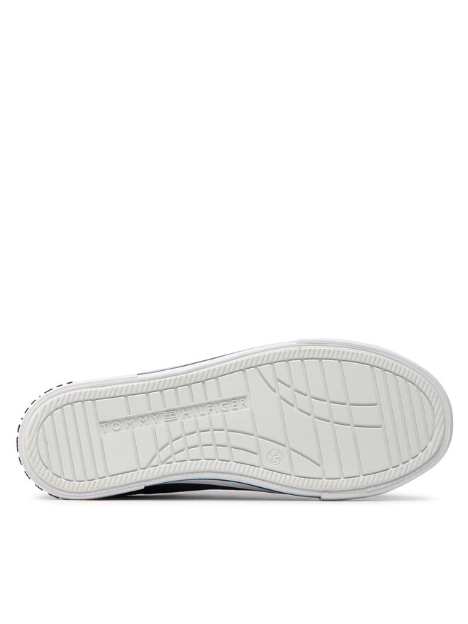 Tommy Hilfiger Sneakers aus Stoff Tommy Hilfiger Low Cut Lace-Up Sneaker T3X4-32207-0890 S Dunkelblau