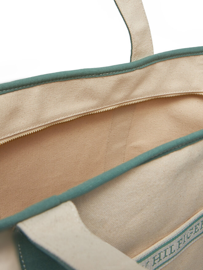 Tommy Hilfiger Torebka Tommy Hilfiger Th Summer Canvas Tote AW0AW17421 Zielony