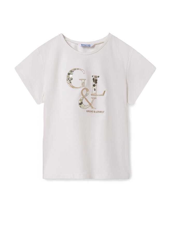 Mayoral Mayoral T-Shirt 854 Εκρού Regular Fit