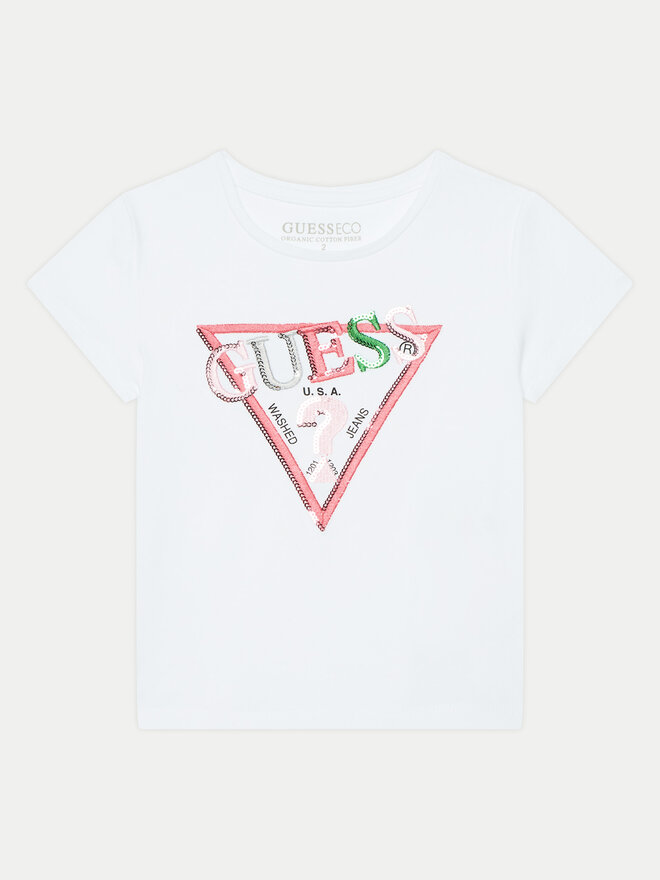 Guess Guess Camiseta K5RI16 K6YW4 Blanco Regular Fit