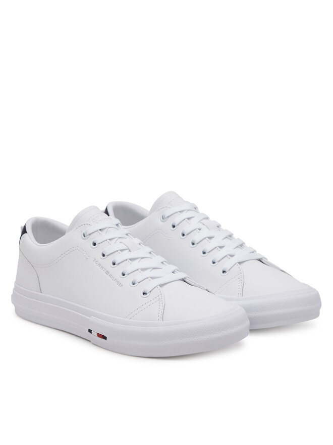 Tommy Hilfiger Αθλητικά Tommy Hilfiger Th Hi Vulc Street Lth Patch FM0FM05312 Λευκό