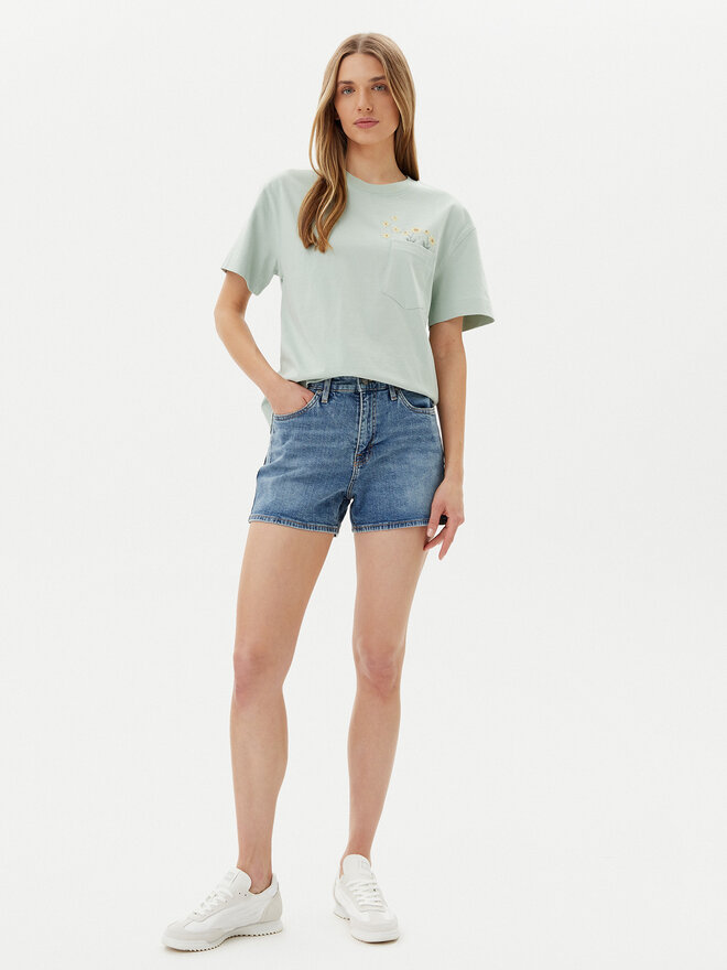 Lee Lee Футболка Embroidery Pocket 112363833 Зелений Relaxed Fit