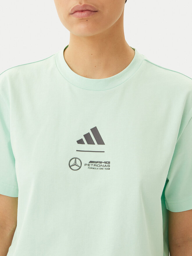 adidas adidas Футболка Mercedes - AMG Petronas Formula One Team Premium JY3077 Зелений Loose Fit