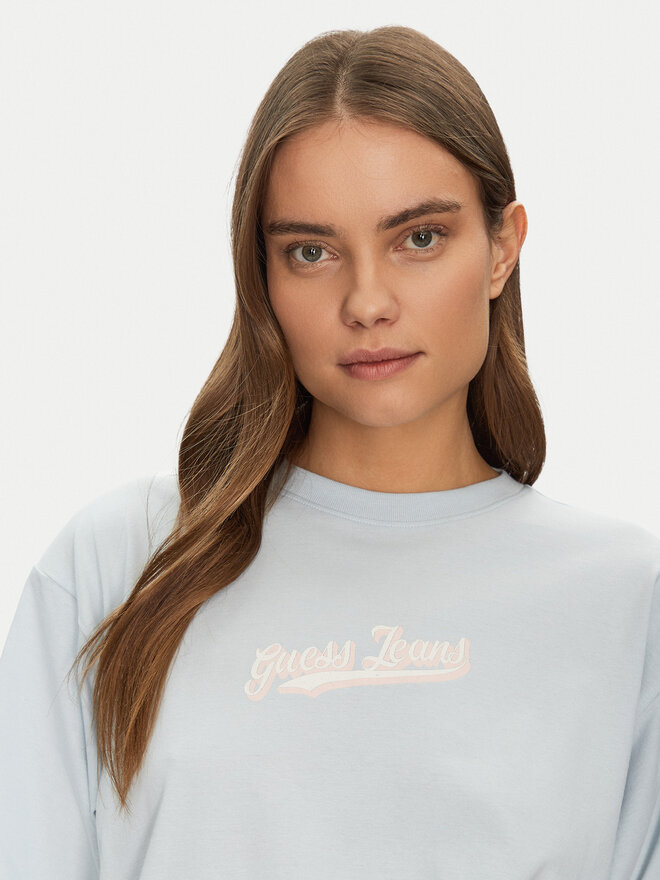 Guess Jeans Guess Jeans Marškinėliai W5GI29 K8HM0 Mėlyna Regular Fit