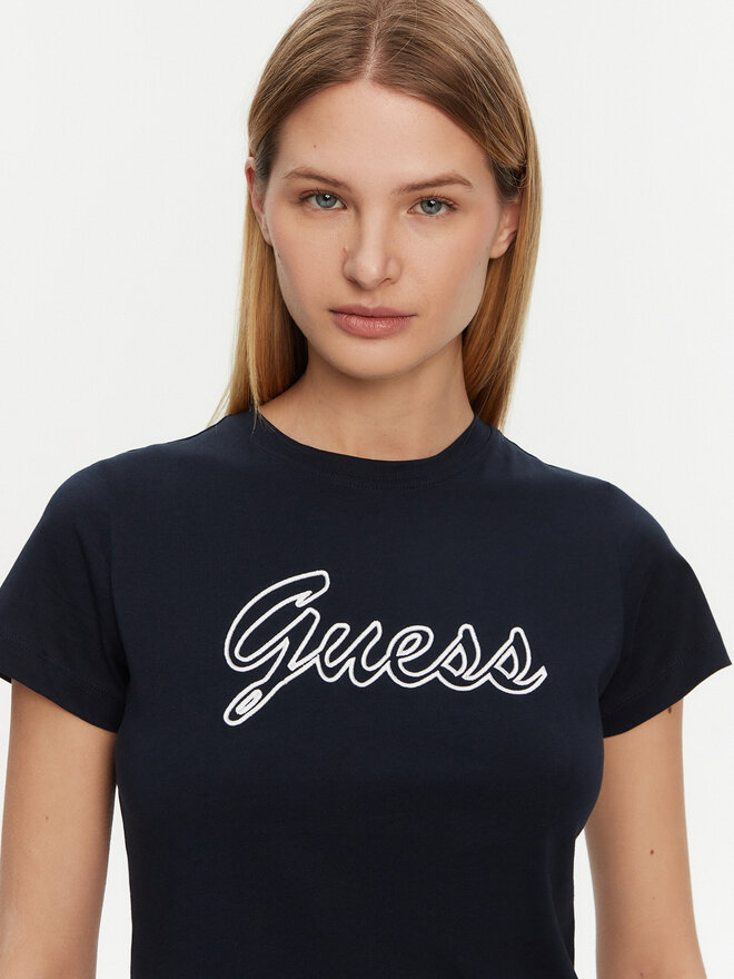 Guess Guess Póló V5GI02 K9RM1 Sötétkék Slim Fit