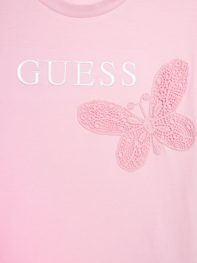 Guess Guess Marškinėliai J4GI20 K8HM4 Rožinė Regular Fit