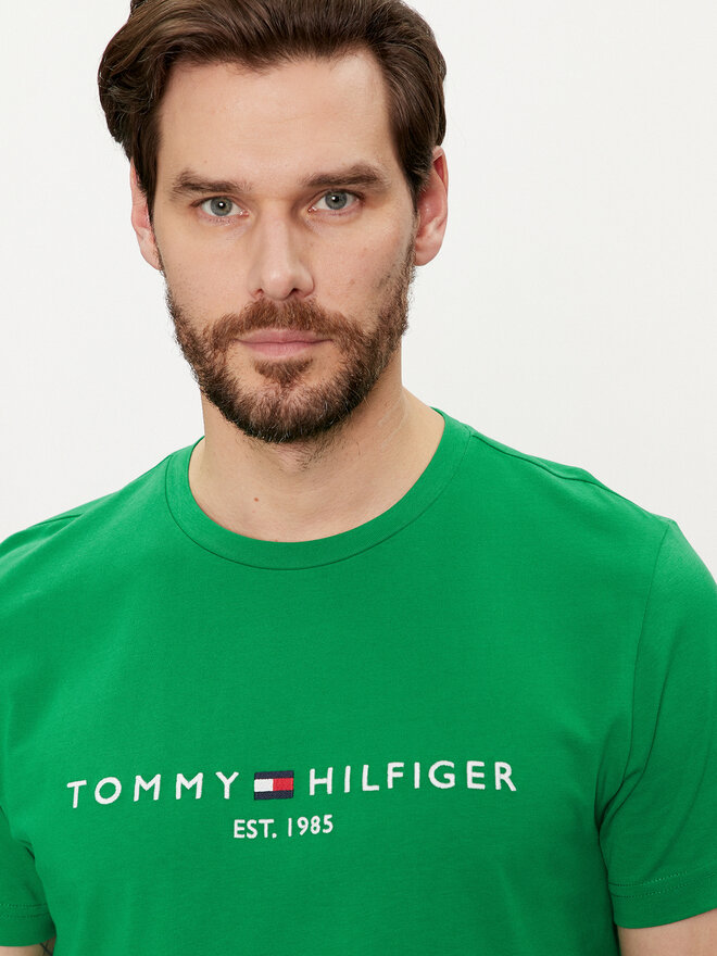 Tommy Hilfiger Tommy Hilfiger Marškinėliai Logo MW0MW11797 Žalia Regular Fit