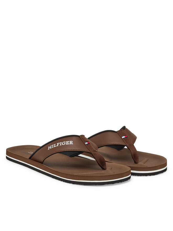 Tommy Hilfiger Σαγιονάρες Tommy Hilfiger Padded Comfort Hilfiger B Sandal FM0FM05440 Καφέ