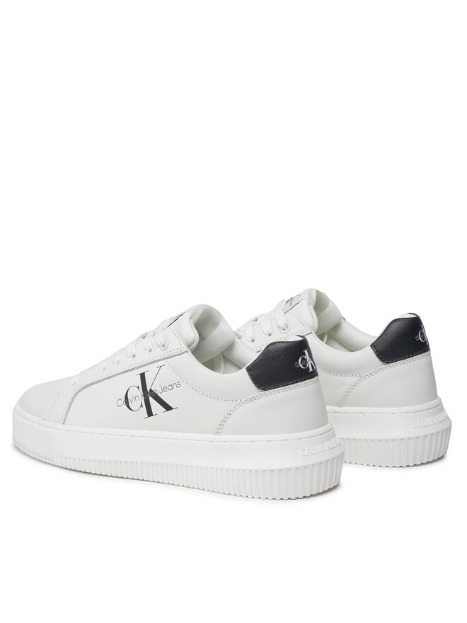 Calvin Klein Jeans Sneakersy Calvin Klein Jeans Chunky Cupsole Laceup Mon Lth Wn YW0YW00823 Biały