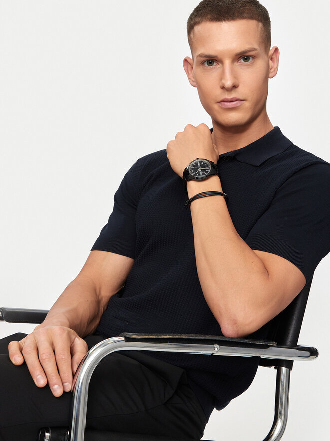 Armani Exchange Zegarek Armani Exchange Hampton AX7134SET Czarny
