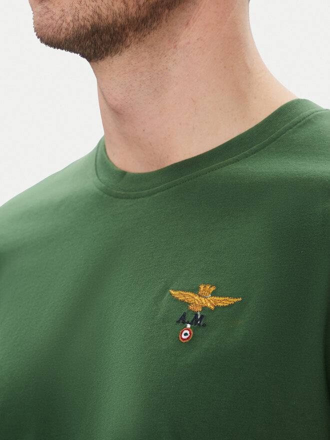Aeronautica Militare Aeronautica Militare Camiseta 251TS1580J372 Verde Regular Fit