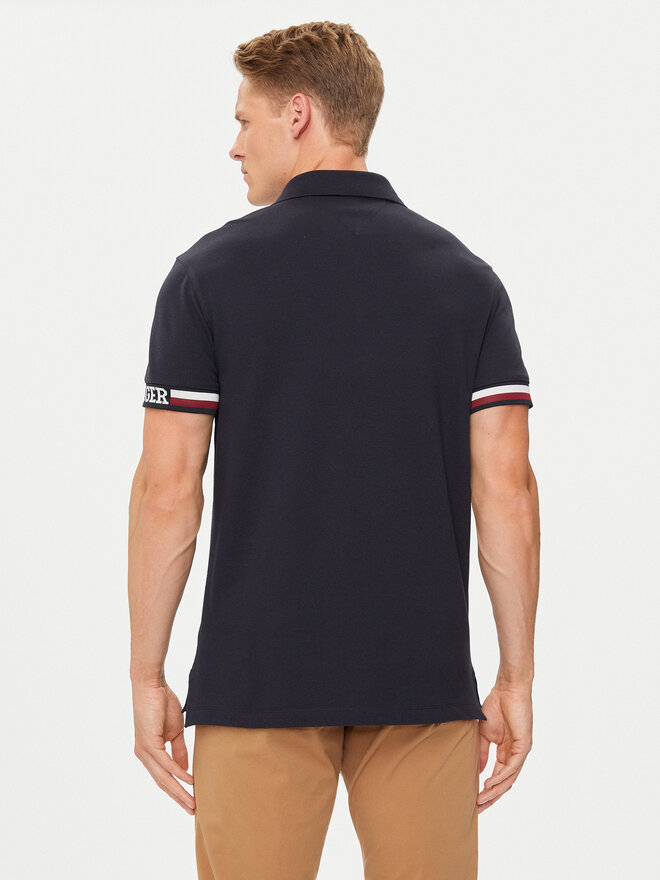 Tommy Hilfiger Tommy Hilfiger Poloshirt Monotype Flag MW0MW33585 Dunkelblau Slim Fit