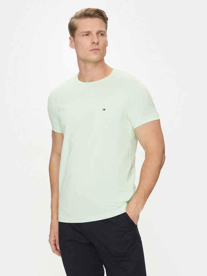 Tommy Hilfiger Tommy Hilfiger Marškinėliai MW0MW10800 Žalia Slim Fit