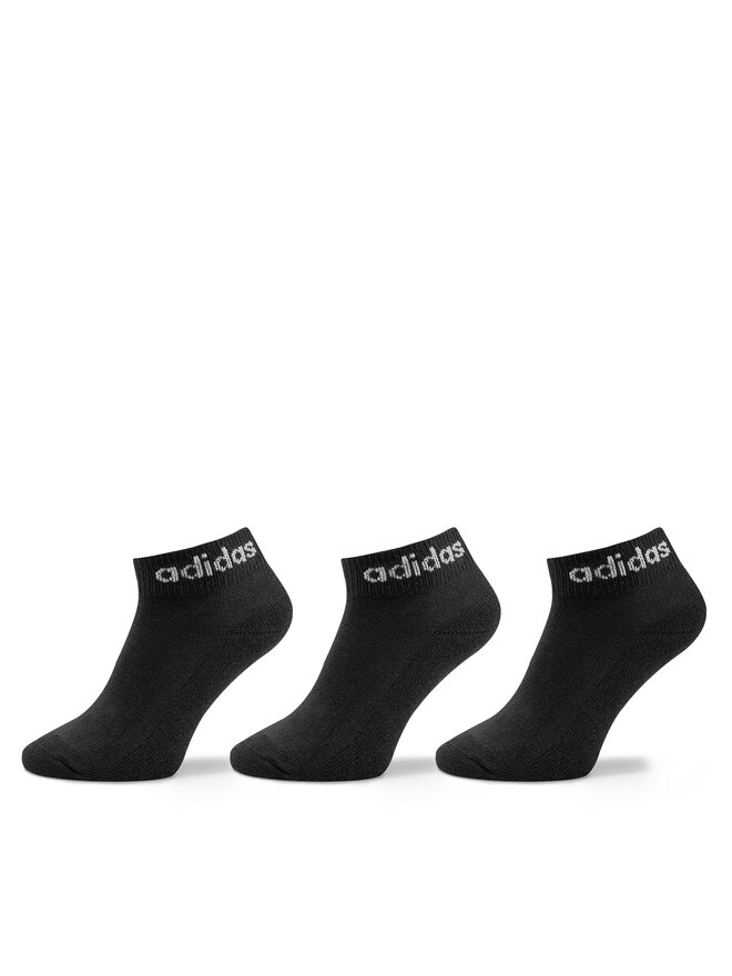 adidas Rövid unisex zoknik adidas Linear Ankle Socks Cushioned Socks 3 Pairs IC1303 Fekete