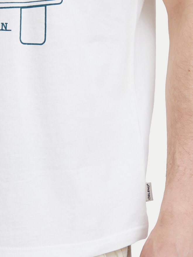 Blend Blend Camiseta 20716993 Blanco Regular Fit
