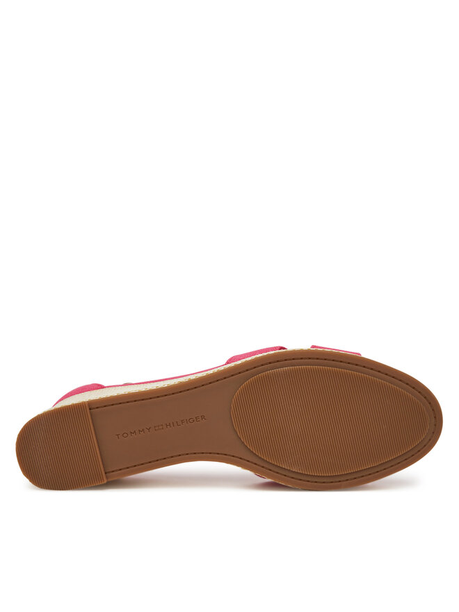 Tommy Hilfiger Sandały Tommy Hilfiger Flag Criss-Cros Mid Wedge Espad FW0FW08481 Różowy