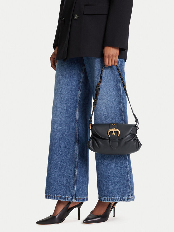 PINKO Τσάντα PINKO Jolene Shoulder Mini PE 25 PLTT 102802 A270 Μαύρο