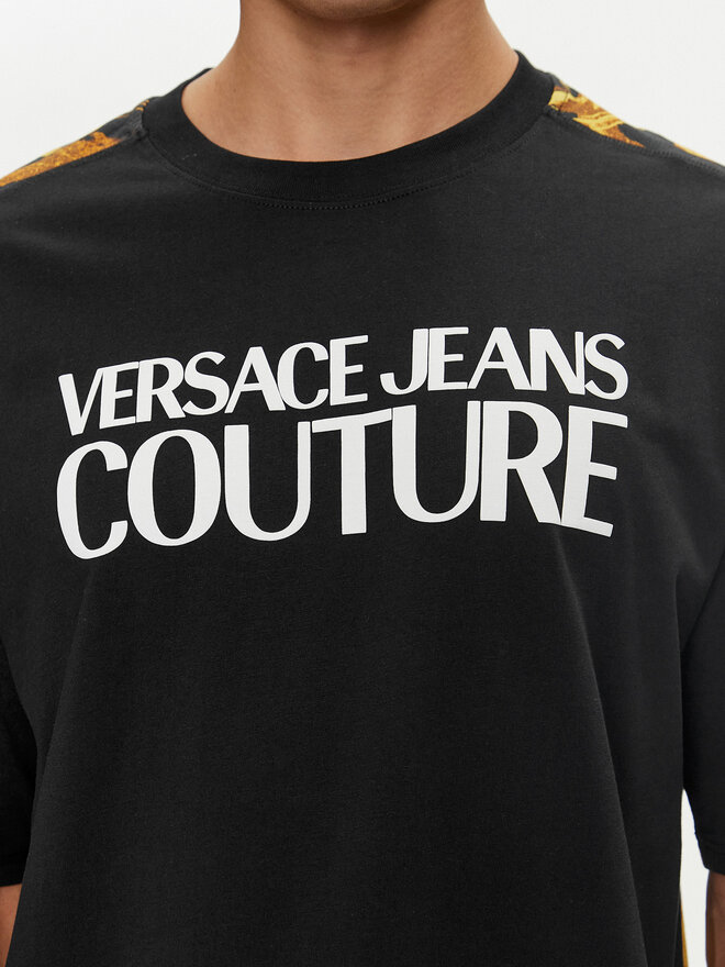 Versace Jeans Couture Versace Jeans Couture T-Shirt 76GAH613 Μαύρο Regular Fit