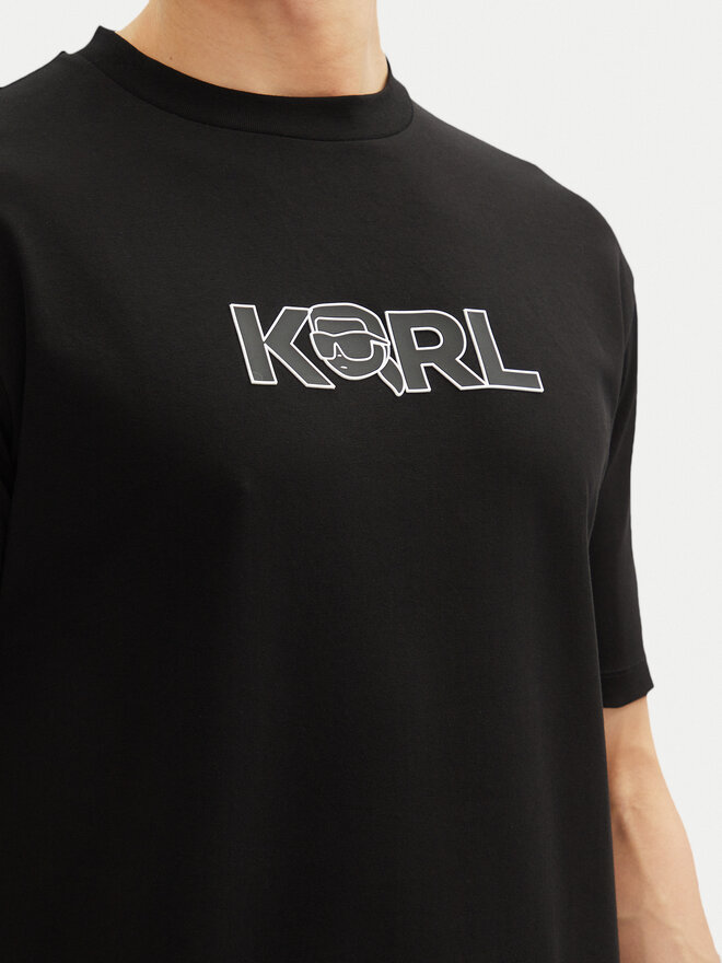 KARL LAGERFELD KARL LAGERFELD Camiseta 755156 552235 Negro Regular Fit