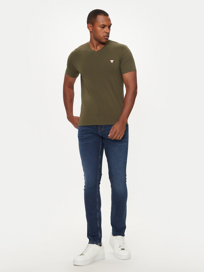 Guess Guess Marškinėliai M2YI32 J1314 Žalia Slim Fit