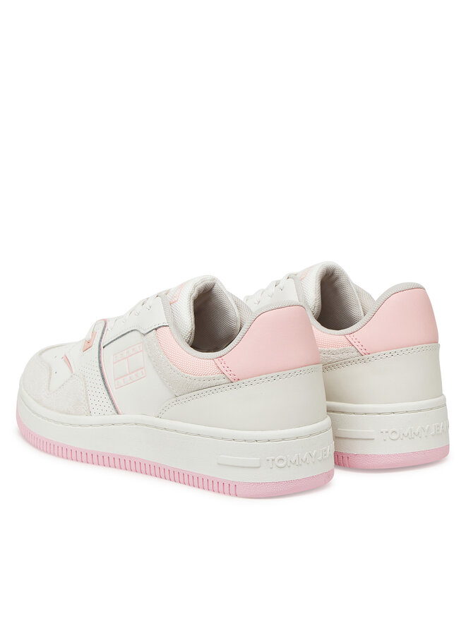 Tommy Jeans Sneakersy Tommy Jeans Tjw Retro Basket Washed Suede EN0EN02773 Biela