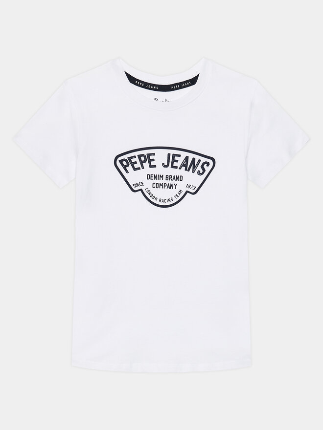 Pepe Jeans Pepe Jeans Marškinėliai Regen PB503848 Balta Regular Fit