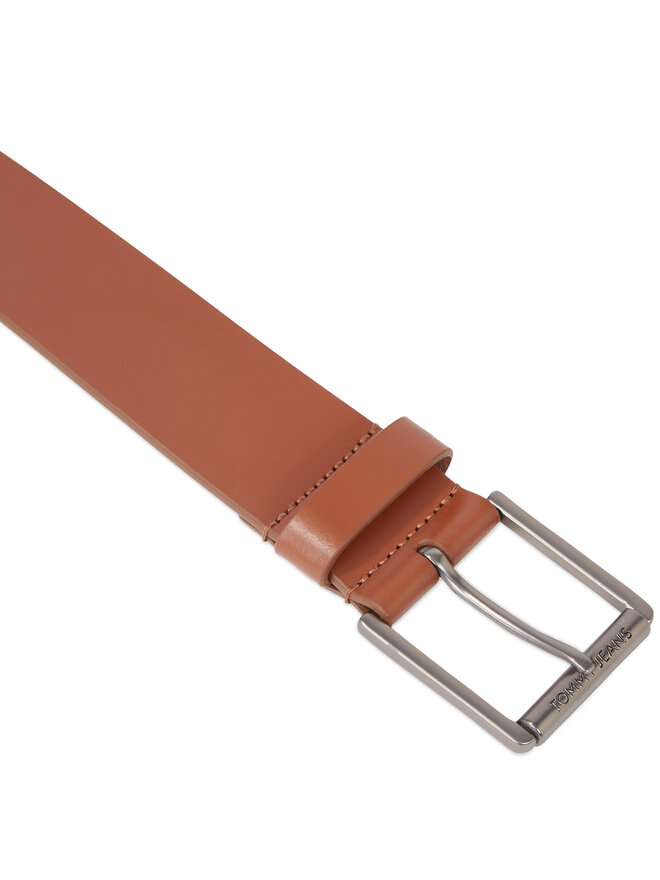 Tommy Jeans Cinturón para hombre Tommy Jeans Tjm Flag Leather 4.0 AM0AM12340 Marrón