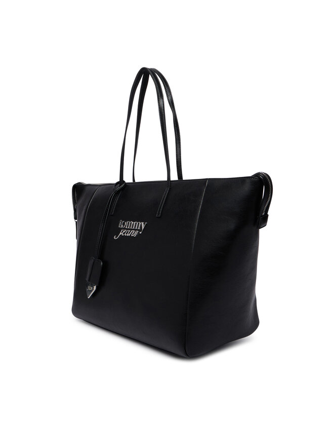 Tommy Jeans Handtasche Tommy Jeans Tjw Bold Tote AW0AW18786 Schwarz
