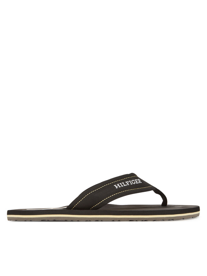 Tommy Hilfiger Zehentrenner Tommy Hilfiger Hilfiger H Padded Beach Sandal FM0FM05536 Schwarz
