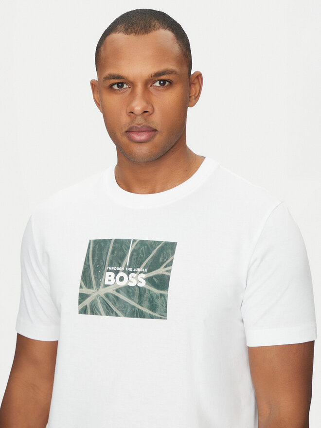 BOSS BOSS Camiseta Injungle 50535112 Blanco Regular Fit