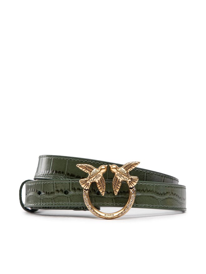 PINKO Damengürtel Pinko Love Croco H2 Belt AI 22-23 PLT01 1H213V A051 Grün