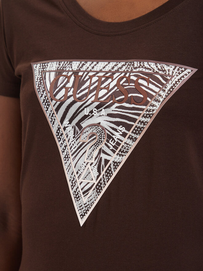 Guess Guess T-Shirt W6GI19 K3042 Braun Regular Fit