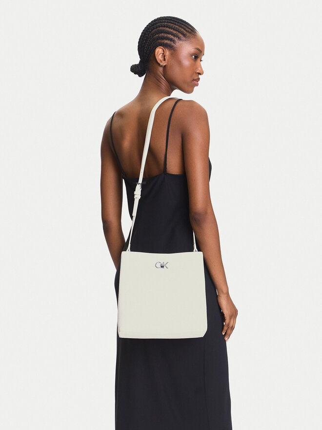 Calvin Klein Τσάντα Calvin Klein Ck Bucket Bag_Tex K60K613179 Λευκό