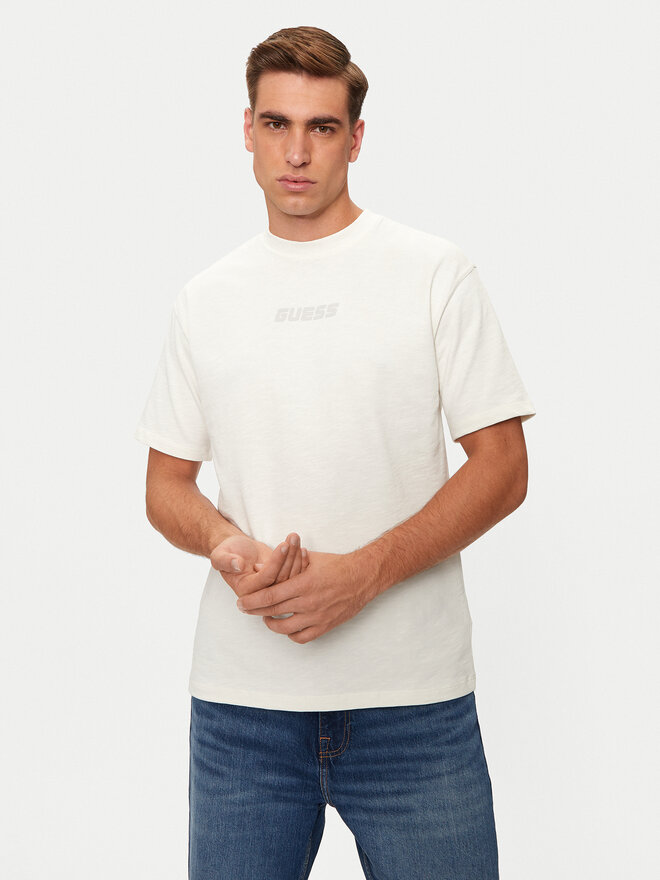 Guess Guess Camiseta Z4BI00 KCE21 Écru Regular Fit
