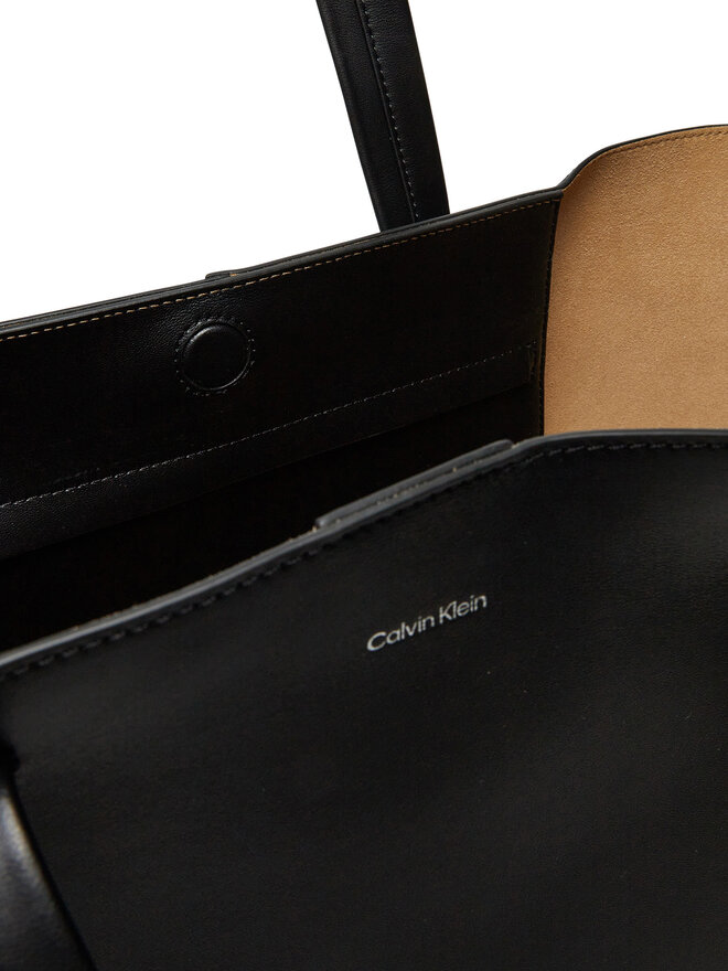 Calvin Klein Taška Calvin Klein Ck Premium Leather E/W Tote Xl K50K512894 Černá