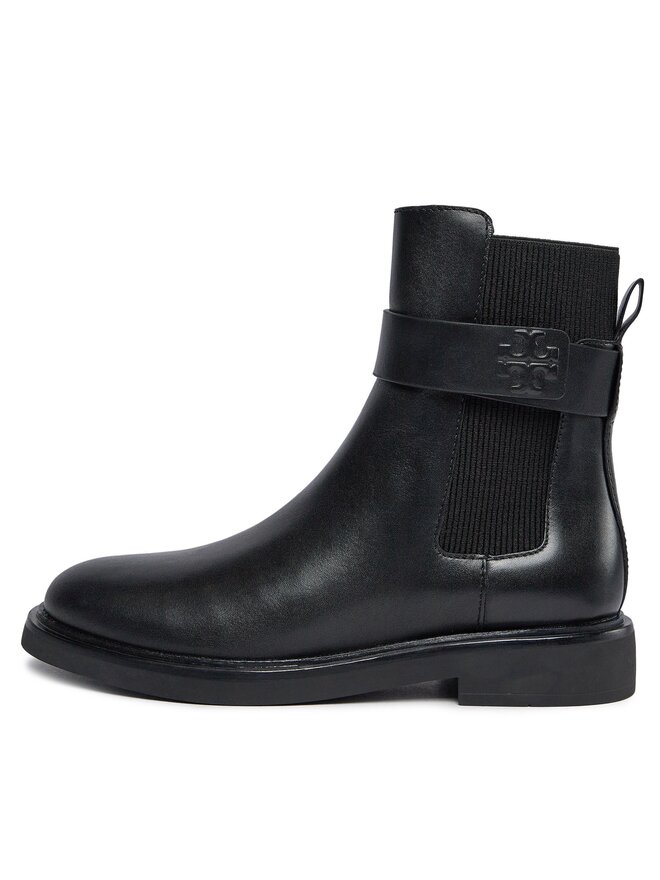Tory Burch Kotníková obuv s elastickým prvkem Tory Burch Double T Chelsea Boot 152831 Černá