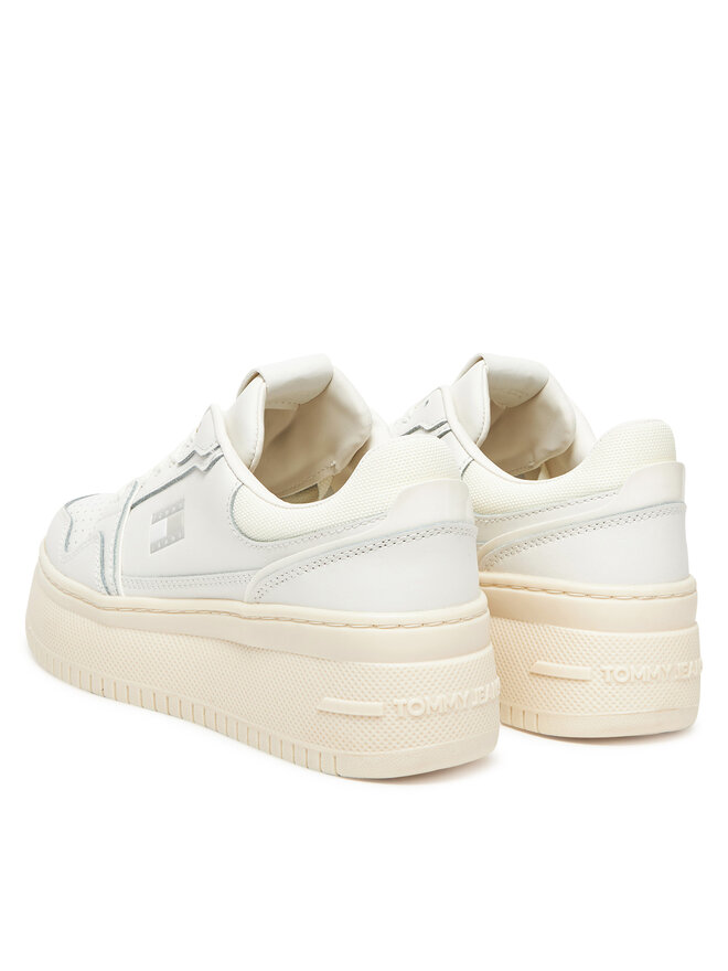 Tommy Jeans Snīkeri Tommy Jeans Tjw Retro Basket Flatform EN0EN02840 Écru
