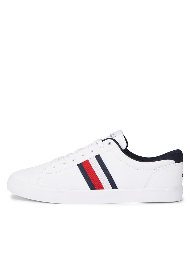 Tommy Hilfiger Πάνινα παπούτσια Tommy Hilfiger Iconic Vulc Stripes Mesh FM0FM05072 Λευκό