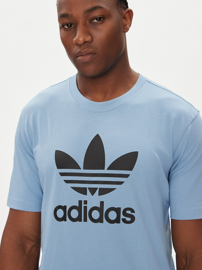 adidas adidas Camiseta adicolor Trefoil JY3758 Celeste Regular Fit
