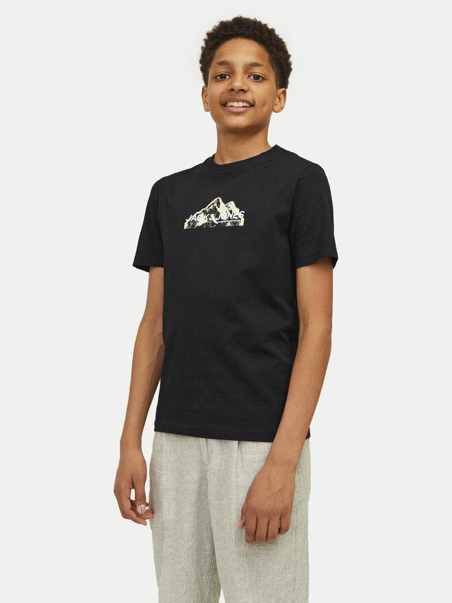 Jack&Jones Junior Jack&Jones Junior T-Shirt Mountain Logo 12263123 Μαύρο Standard Fit