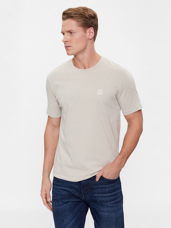 BOSS BOSS Camiseta Tales 50508584 Beis Relaxed Fit