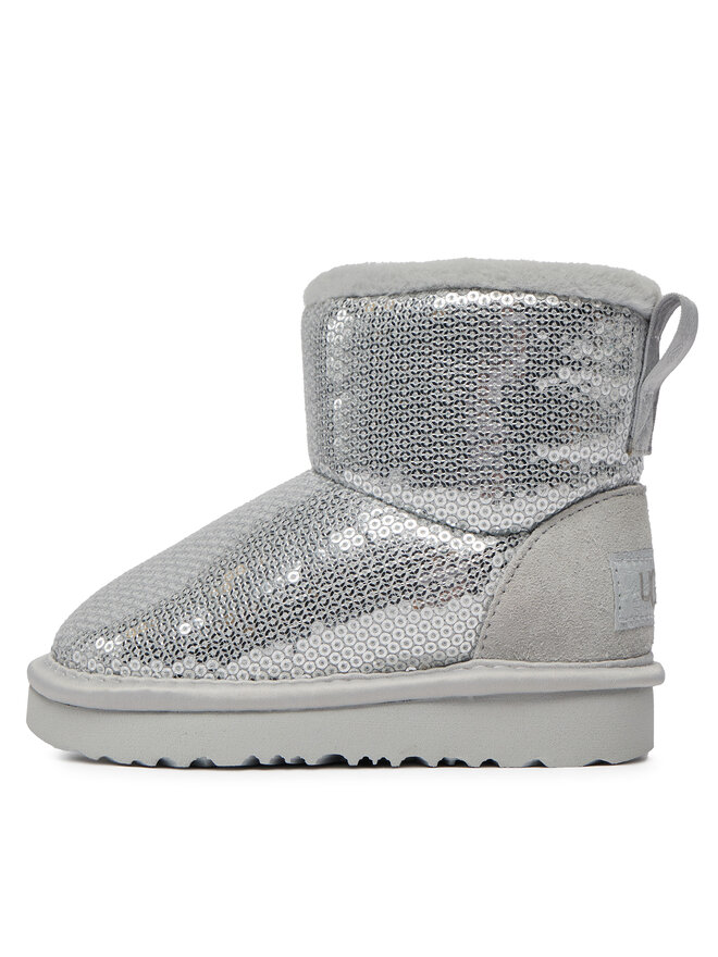 Ugg Μπότες Χιονιού Ugg T Classic Mini Mirror Ball 1143708T Ασημί
