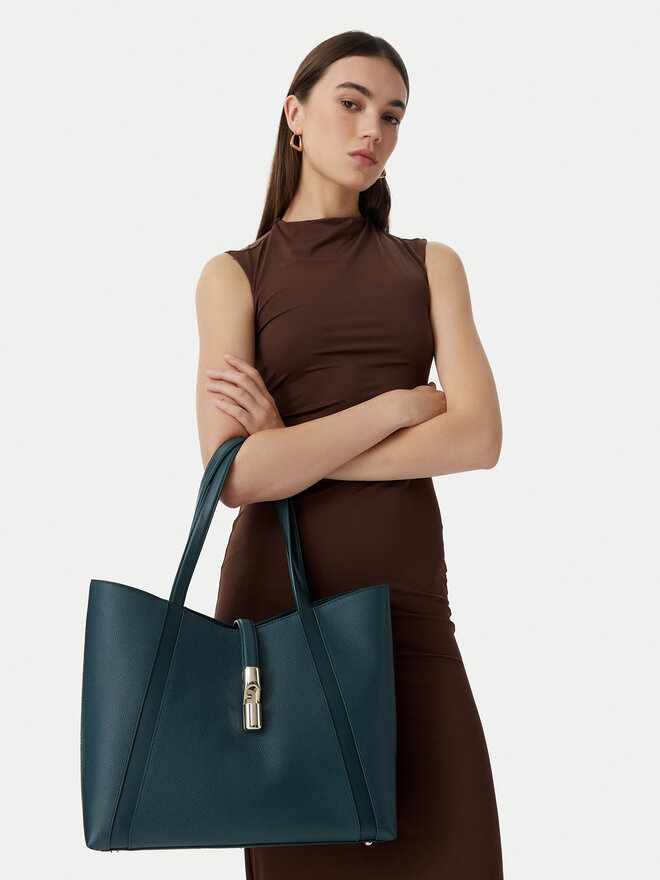 Furla Handtasche Furla Goccia L WB01788 BX3353 CN 4907S Dunkelgrün