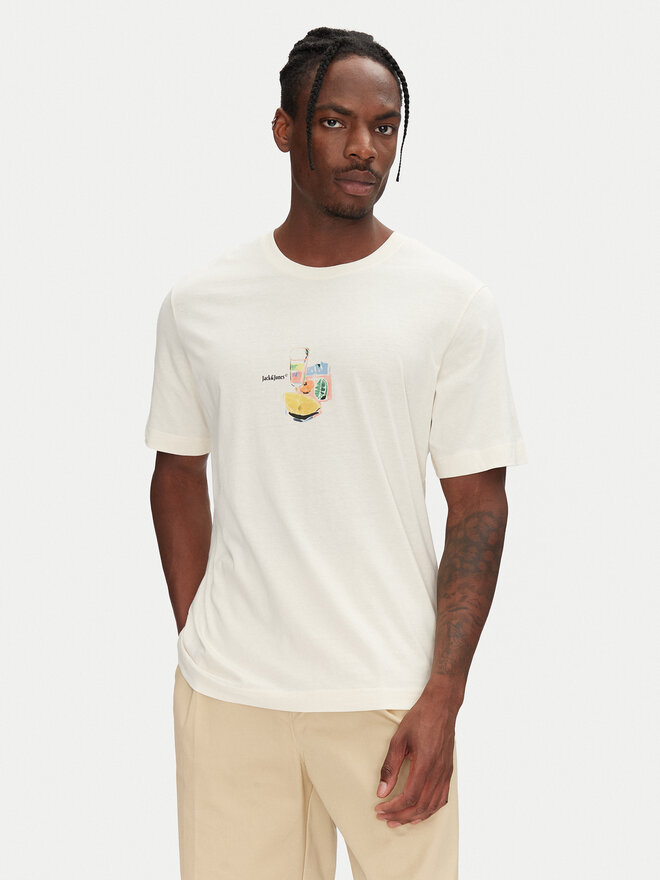 Jack&Jones Jack&Jones Marškinėliai Varenna 12273162 Smėlio Regular Fit