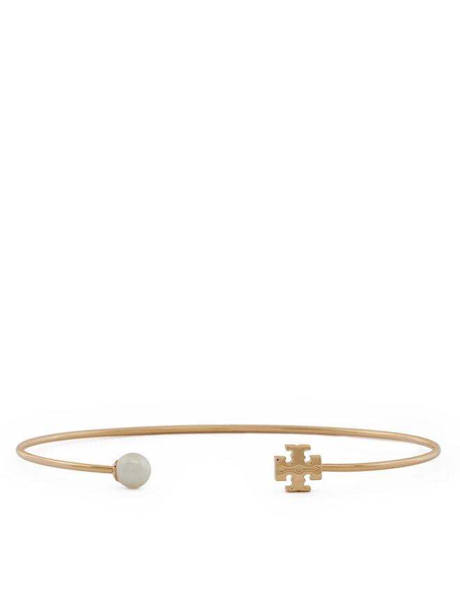 Tory Burch Bransoletka Tory Burch Kira Pearl Cuff 157968 Złoty